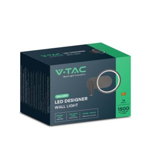 Lampada LED da muro 14W con faretto 360° nera V-TAC VT-7906 - foto 3