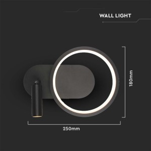 Lampada LED da muro 14W con faretto 360° nera V-TAC VT-7906 - foto 7