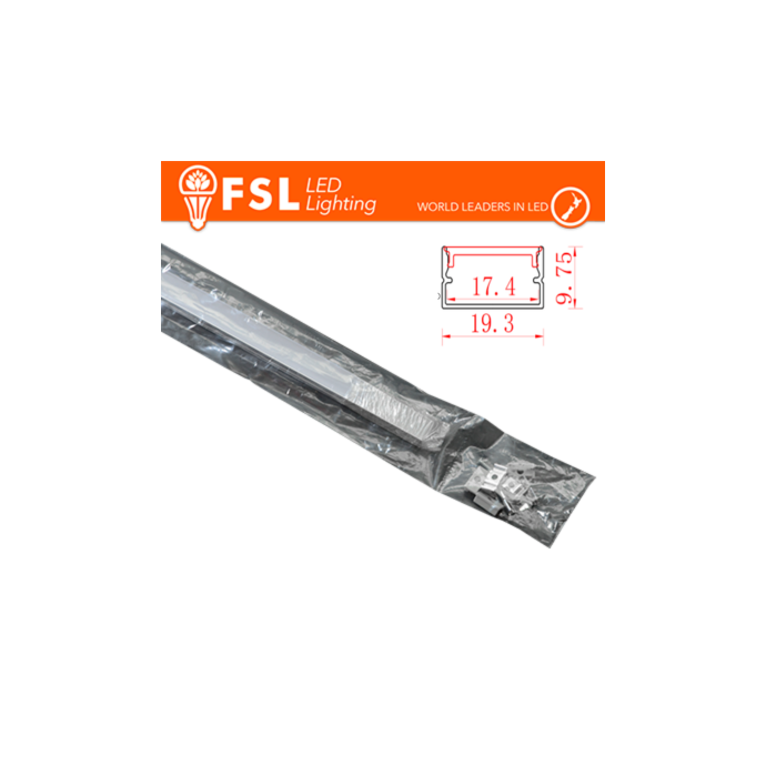 Kit profilo alluminio a U 6063 2m cover opale 220V FSL