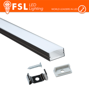 Kit profilo alluminio a U 6063 2m cover opale 220V FSL - foto 2