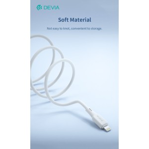 Cavo USB-C a Lightning 27W 3A 1,2 m Bianco Devia EC631 - foto 4