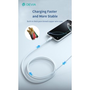 Cavo USB-C a USB-C 60W 1,2 m Bianco Devia EC632 - foto 4