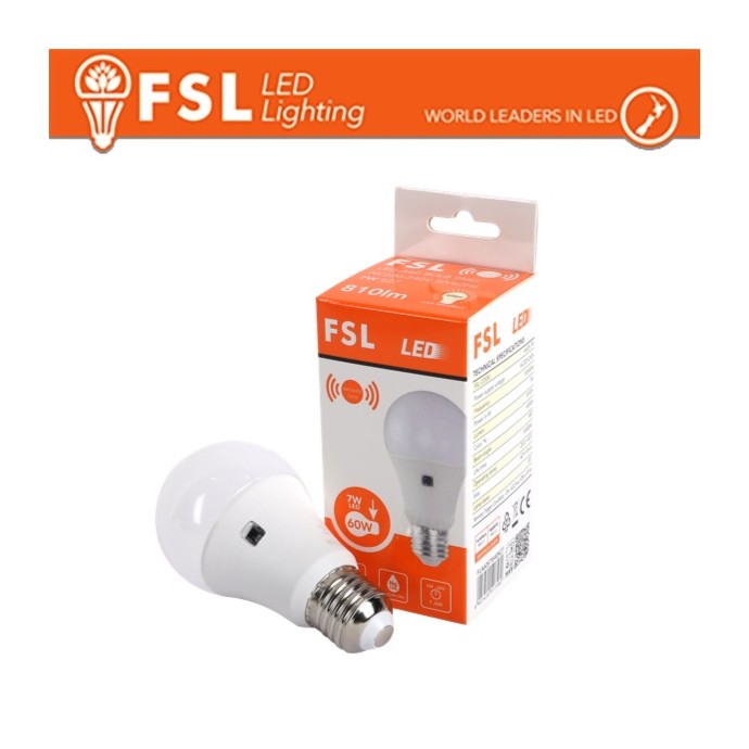 Lampadina LED E27 7W 4000K con sensore crepuscolare FSL
