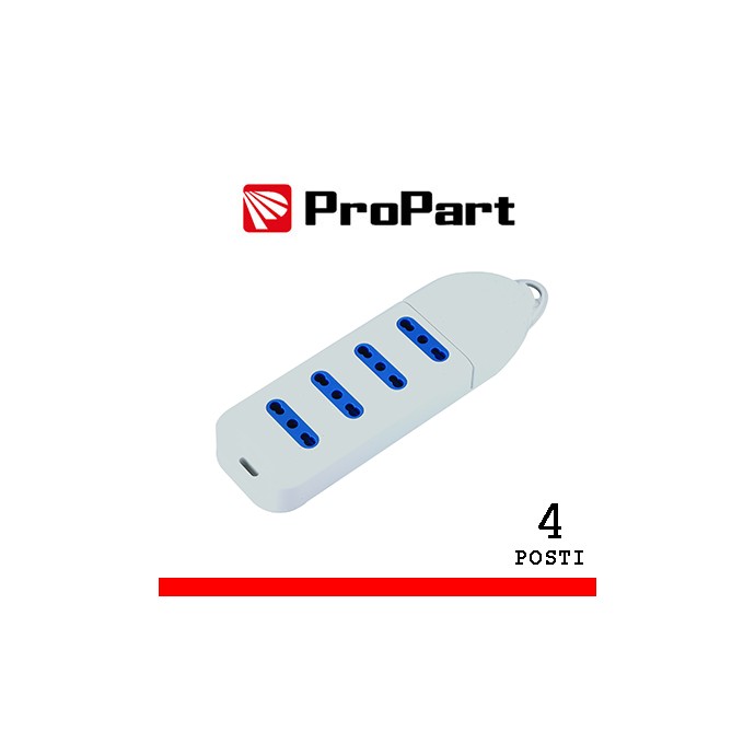 Multipresa 4 posti bipasso 10/16A senza cavo ProPart-El