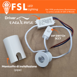 Punto luce LED da incasso 1W 3CCT IP20 85lm FSL VEGA - foto 3