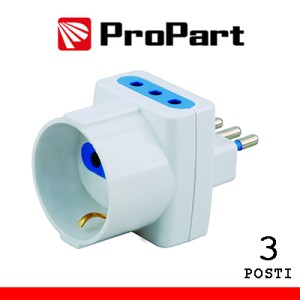 Adattatore triplo 10A/16A...