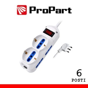 Multipresa 6 posti 10/16A...