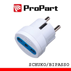 Adattatore bipasso 16A 2P+T...