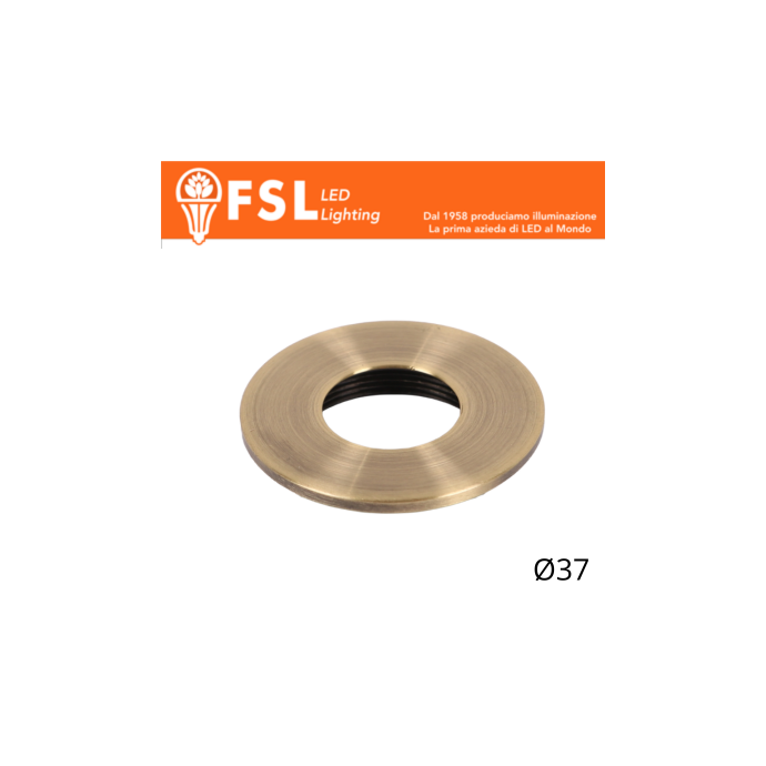 Cover piatta sostitutiva Ø37 mm bronzo FSL per punto luce LED