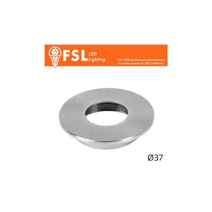 Cover piatta sostitutiva Ø37 mm nichel satinato FSL VEGA