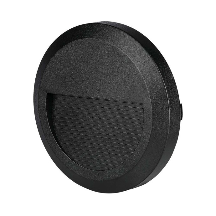 Faretto LED segnapasso rotondo 2W IP65 nero V-TAC VT-1142