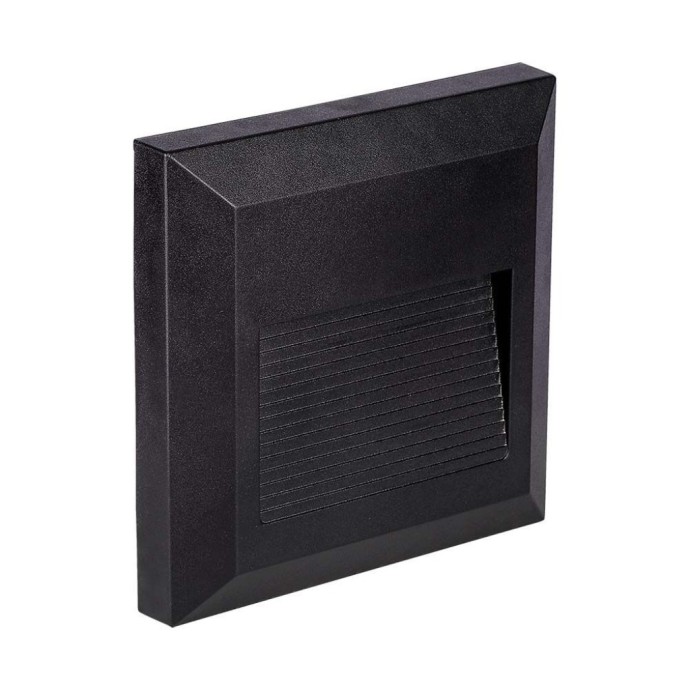 Faretto LED segnapasso quadrato 2W IP65 nero V-TAC VT-1152