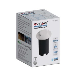 Faretto LED segnapasso da interramento 1W 12V IP67 V-TAC VT-1161 - foto 3