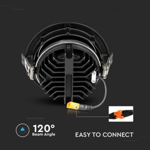 Faretto LED da incasso 20W COB nero V-TAC VT-2-13 - foto 5