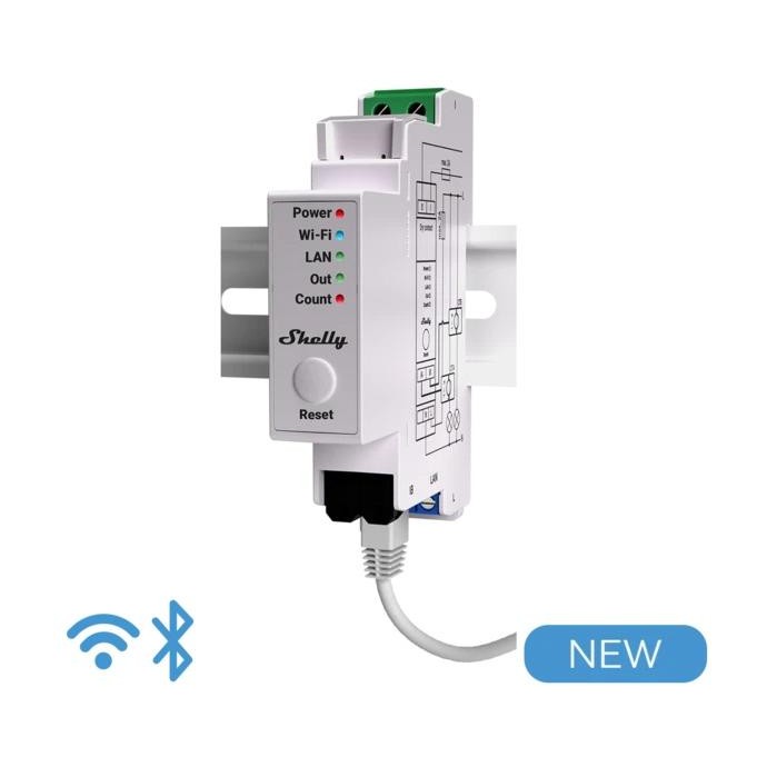Shelly Pro EM 50A - Contatore energ. intel. DIN + 2 pinze50A Shelly Pro EM 50A - Contatore energ. intel. DIN + 2 pinze50A