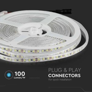 Strip LED 8W/m 12V IP65 5m 120 LED/m V-TAC VT-3528-120-IP65 - Bobina da 5 m - foto 8