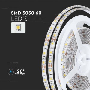 Strip LED 11W/m 12V IP65 5m V-TAC VT-5050-60-IP65 - Bobina da 5 m - foto 7
