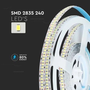 Strip LED 20W/m 12V 5m 240 LED/m IP20 V-TAC VT-2835-240-IP20 - Bobina da 5 m - foto 6