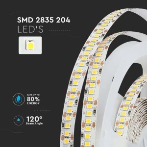 Strip LED 17W/m 12V 5m V-TAC VT-2835-17 - Bobina da 5 m - foto 7
