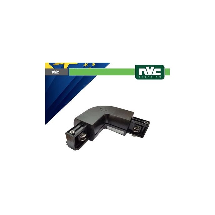 Connettore Forma L Binario Trifase - Colore Nero Connettore Forma L Binario Trifase - Colore Nero