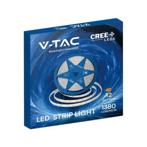 Striscia LED 12W/m 24V 10m 168 LED/m V-TAC VT-2835 168 - Bobina da 10 m - foto 2