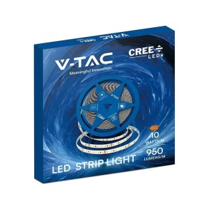 Striscia LED 10W/m 24V 120 LED/m IP20 V-TAC VT-2835 120 - Bobina da 10 m - foto 2