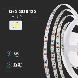 Striscia LED SMD2835 8W/m 24V 10m V-TAC VT-2835-7.5 - Bobina da 10 m - foto 5
