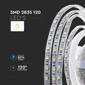 Striscia LED 8W/m 24V IP65 120 LED/m 10m V-TAC VT-2835-7.5 - Bobina da 10 m - foto 5