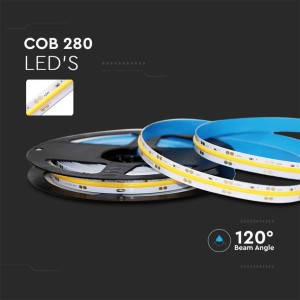 Striscia LED COB 10W/m 24V 5m 8mm V-TAC VT-COB-280 - Bobina da 5 m - foto 4