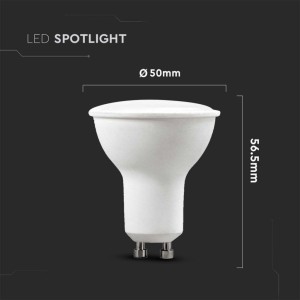 Faretto LED GU10 4,5W 100° Bianco V-TAC VT-2225, 6 pezzi - foto 7
