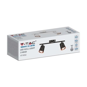Faretto LED da muro doppio 10W IP20 bianco V-TAC VT-812 - foto 3