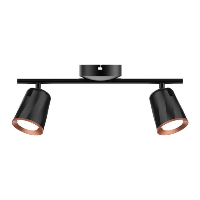 Faretto LED da muro doppio 10W orientabile nero V-TAC VT-812