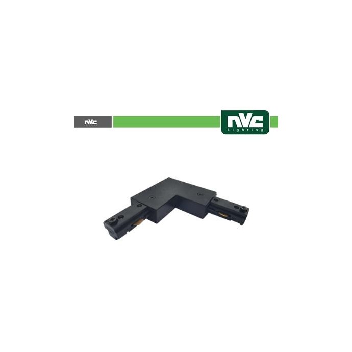 Connettore Forma L Binario Monofase - Colore Nero Connettore Forma L Binario Monofase - Colore Nero