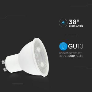 Faretto LED GU10 7,5W 38° bianco V-TAC VT-291-N-N - foto 5