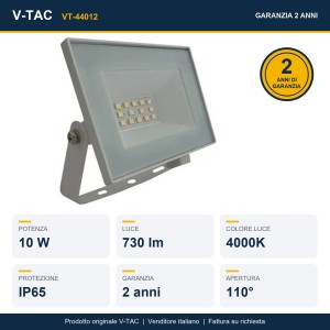 Faro LED 10W IP65 Bianco V-TAC VT-44012 - foto 9