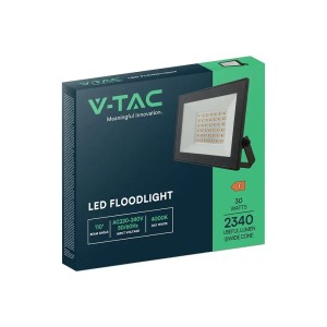 Faro LED 30W IP65 2340 lm Nero V-TAC VT-44037 - foto 2