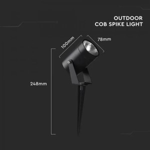 Faretto LED da giardino 10W IP65 nero V-TAC VT-80070 - foto 8