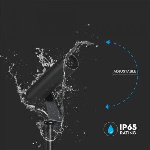 Faretto LED da giardino 2W IP65 nero V-TAC VT-10182 - foto 5