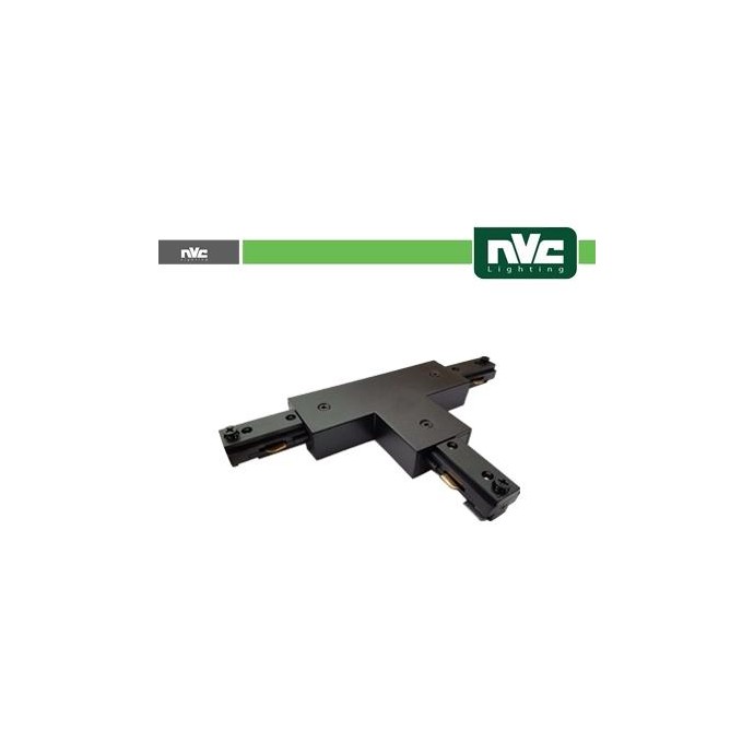 Connettore Forma T Binario Monofase - Colore Nero Connettore Forma T Binario Monofase - Colore Nero