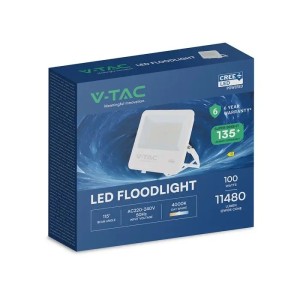Faro LED 100W 135 lm/W IP65 Bianco V-TAC VT-44101 - foto 2