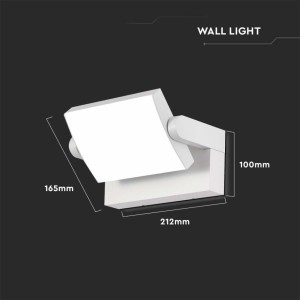 Applique LED da esterno 17W IP65 bianca V-TAC VT-11020-120-W - foto 10