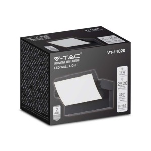 Applique LED da esterno 17W IP65 nera V-TAC VT-11020-120-B - foto 4