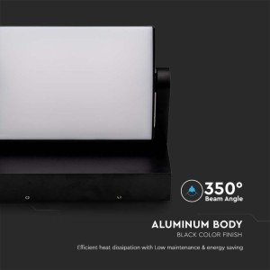 Applique LED da esterno 17W IP65 nera V-TAC VT-11020-120-B - foto 5