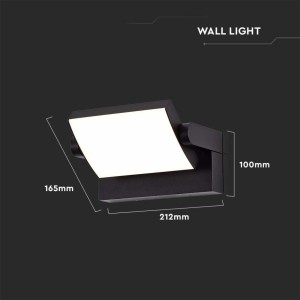 Applique LED da esterno 17W IP65 nera V-TAC VT-11020-120-B - foto 11
