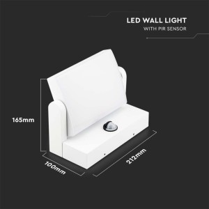 Applique LED da esterno 17W con sensore PIR IP65 V-TAC VT-11020S - foto 10