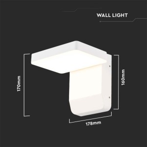 Applique LED da esterno 17W IP65 bianca V-TAC VT-11020-150-W - foto 7