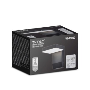 Applique LED da esterno 17W IP65 nera V-TAC VT-11020-150-B - foto 3