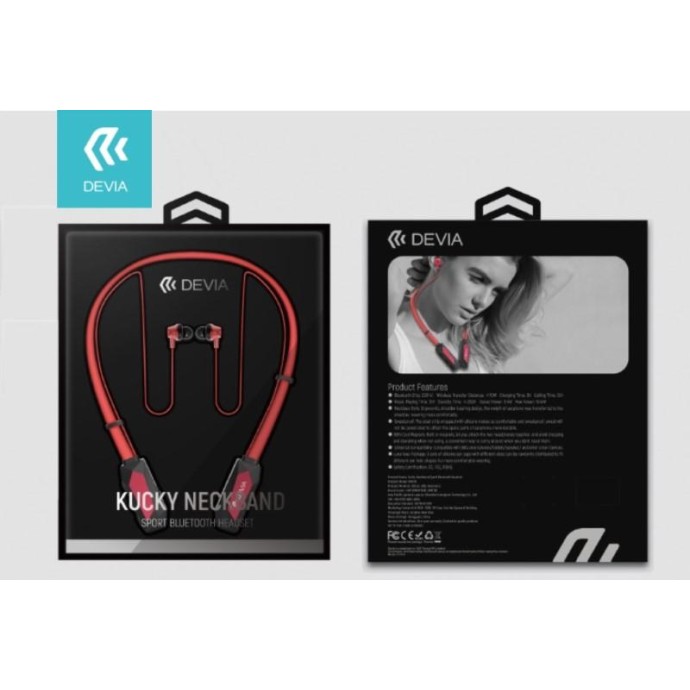 Auricolari Bluetooth Sport con Archetto Magnetico Rosso Auricolari Bluetooth Sport con Archetto Magnetico Rosso