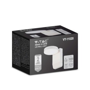 Applique LED da esterno 17W IP65 bianca V-TAC VT-11020-RD-W - foto 3