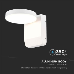 Applique LED da esterno 17W IP65 bianca V-TAC VT-11020-RD-W - foto 4